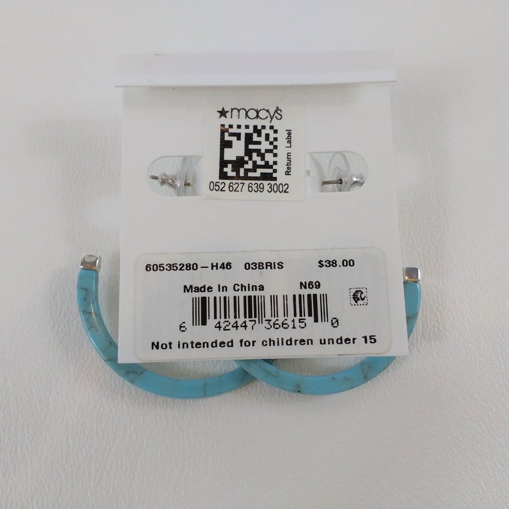 Lauren Ralph Lauren Blue Hoop Earrings_5